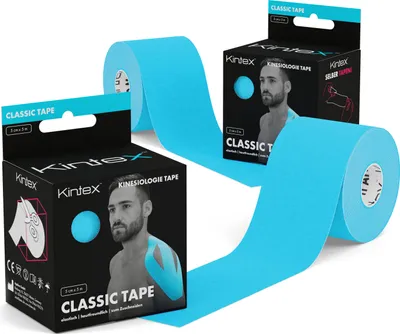 Produktbild von 2 Rollen Kintex Kinesiologie Tape Classic 5 cm x 5 m  Blau