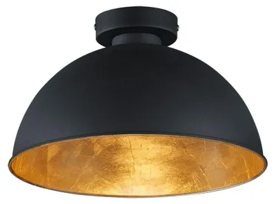 Image de Plafonnier rond moderne noir - Magna Basic Moderne E27 Lampe de chambre à coucher Eclairage intérieur Lampe / Lampe