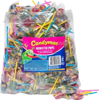 Produktbild von Candyman Monster Pops - Lutscher - 175 Stuks