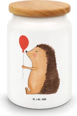 Produktbild von Mr. & Mrs. Panda Dose Igel Luftballon - Weiß - Geschenk, Kaffeedose, Herzlichen Glückwunsch, Vorratsbehälter, Keksdose, Happy Birthday, Ballon, Geburtstag, behälter