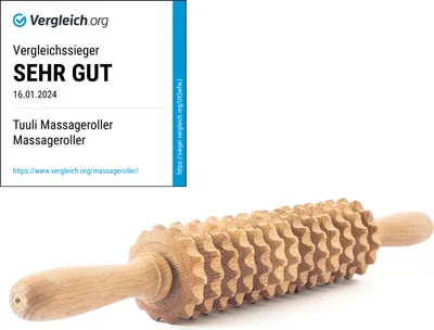 Produktbild von tuuli Anti Cellulite Massagegerät Massageroller Roller mit Griff Maderotherapie aus Holz