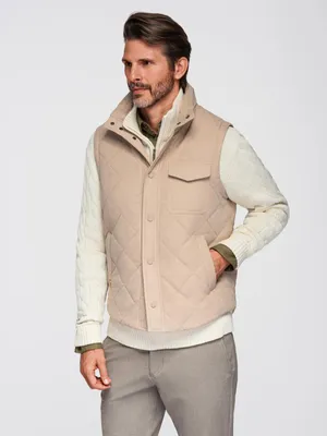 Obrázek produktu pro Ombre Clothing Pánská vesta Tunk béžová S/M