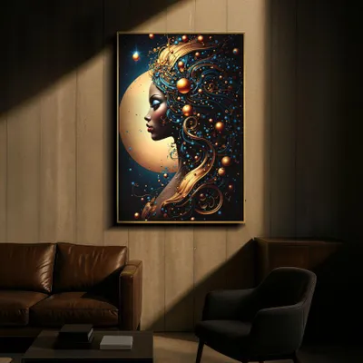 Obrázek produktu pro Lakovaný obraz na plátně s LED osvětlením 60x3,5x90 cm