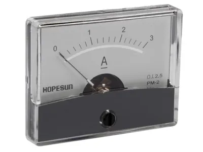 Zdjęcie produktu dla Analogowy miernik prądu 3A DC / 60 x 47 mm
