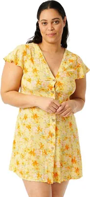 Produktbild von Rip Curl Summer Rain Kurzes Kleid Gelb L Frau Gelb L