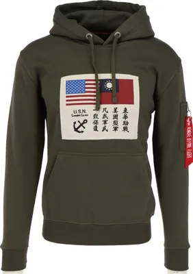 Produktbild von ALPHA INDUSTRIES USN BLOOD CHIT HOODY Herren Kapuzenshirt