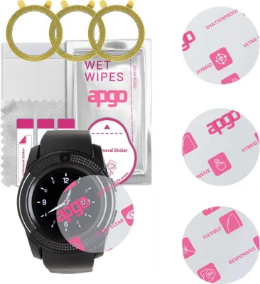 Produktbild von apgo 3 Stück Schutzglas, klar, kompatibel mit Garett G11 Smartwatch, Hybrid 8H, Ersatz für Hartglas, Displayschutzglas, Bildschirmschutz, Displayschutz, kratzfest