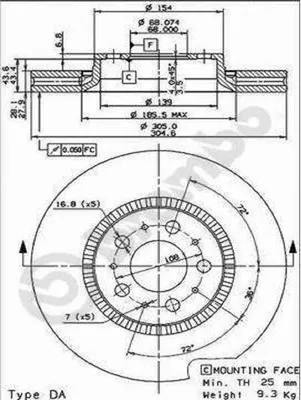 Produktbild von BREMBO Bremsscheiben (2 Stück) Vorderachse 09.9130.75
