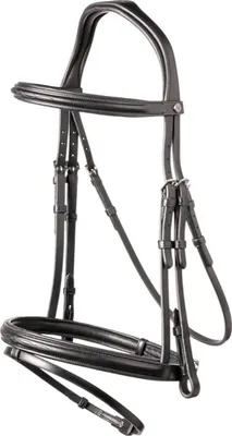 Produktbild von Trust Equestrian Trense Calgary Englisch kombiniert Trensenzaum Schwarz/Silber Full