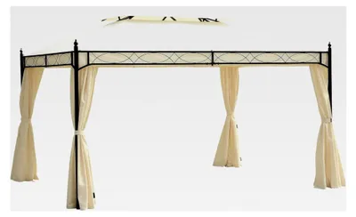 Produktbild von Pavillon Gartenpavillon Partyzelt Festzelt Gartenzelt Pagode 3x4 m Creme