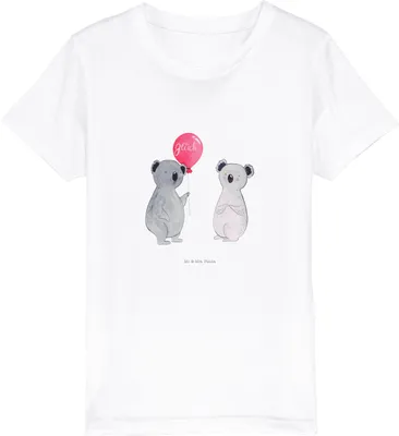 Produktbild von Mr. & Mrs. Panda Kleinkinder T-Shirt Koala Luftballon 9-11 Jahre (134/146) - Weiß - Geschenk, Geburtstag, Kinder, Baumwoll, Party, Bio, Teenager, Kindershirt