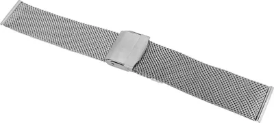 Produktbild von Minott > Uhrenarmband Edelstahl silbern Milanaise > Schiebeverschluss , Stegbreite:18mm