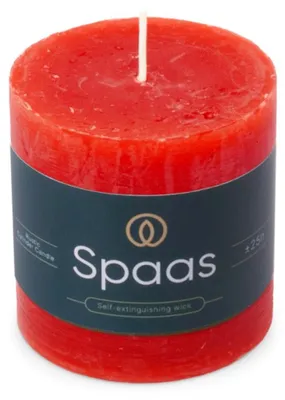 Obrázok produktu pre Spaas Rustikálna sviečka v tvare kmeňa, 70/70 mm, 25 kusov - červená