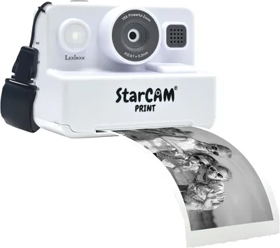 Produktbild von Kinderkamera mit Sofortdrucker, HD-Videos, Musik & Spiele, 32GB SD-Karte, 4 Papierrollen, Selfie- & Personalisierungsset, wiederaufladbar, Weiß