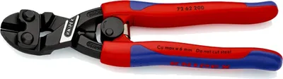 Zdjęcie produktu dla Knipex 72 62 200, Ręczny obcinacz do kabli, Niebieski, Czerwony, Stal, Czarny, 6 mm, REACH