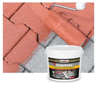 Produktbild von Isolbau Bodenfarbe Ziegelrot 12 kg Betonfarbe Bodenbeschichtung wasserfest