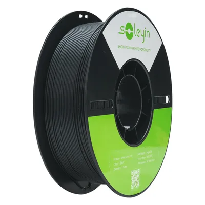 Image de Filament PLA Creality Soleyin Ultra, 1,75 mm, 1 kg pour imprimante 3D - Noir - 3301010500