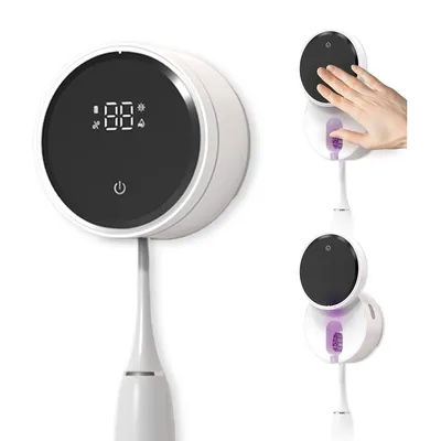 Produktbild von Zahnbürsten-Desinfektionsgerät,kontaktlos Zahnbürstenhalter, tragbar, LED-Display, 1000 mAh Akku Zahnbürstensterilisator für Reisen und Bad