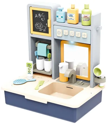Immagine prodotto di Luna lavabo blu Lavabo per bambini 16 pz. c. Accessori acqua luce e suono