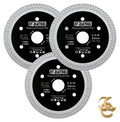 Obrázek produktu pro Kotoučová pila, rychlé řezání, odolný diamantový design, 3 kusy 85 mm