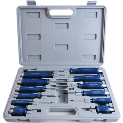Produktbild von Schraubendreher-Set, 12-teilig, Chrom-Vanadium-Stahl, magnetisch