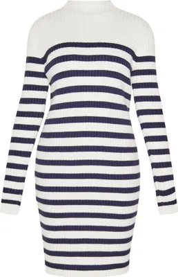 Image de Robe Mutha pour femme - blanc et bleu marine, M/L