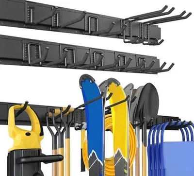 Produktbild von Famanu Wandmontage Gartengeräte Organizer 150 cm mit Metallhaken