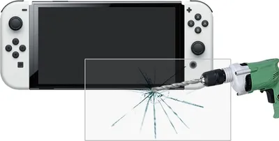 Produktbild von Mobigear  Nintendo Switch OLED Panzerglas Gehärtetes Glas Displayschutz - Hüllenfreundlich