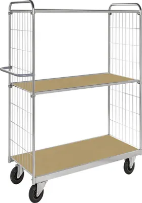 Produktbild von Kongamek ESD-Etagenwagen Serie 9000-M mit 3 Etagen 1200x600mm Ladefläche ohne Bremse