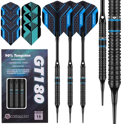 Obrázok produktu pre Šípky WIN.MAX 90% Tungsten 3 kusy 16-28g čierne