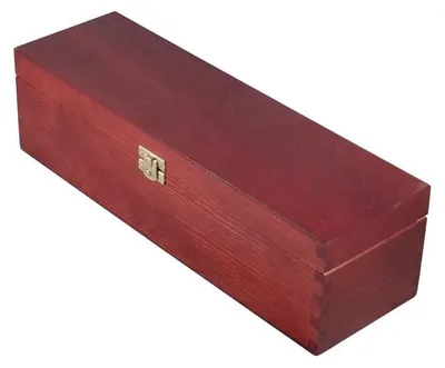 Weinkiste aus Holz, lackiert, Mahagoni, 36x11x10,5 cm