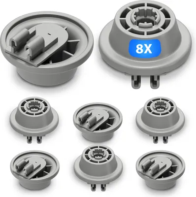 Produktbild von Korbrollen Set 8 Stk passend wie Bosch 00611475 für Geschirrkorb Spülmaschine
