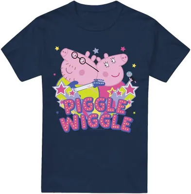 Immagine prodotto di Peppa Pig - Maglietta "Piggle Wiggle" da uomo TV5151 (M) (blu navy)