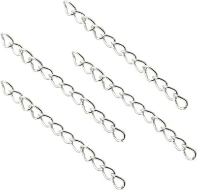 Produktbild von Sieradenkettingverlängerung 100 Stück Silber 50 x 4 mm Kettenverlängerung für DIY-Schmuckanfertigung