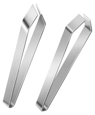 2er Set Fischgrätenzangen, Edelstahl, 11 cm, flach & abgeschrägt