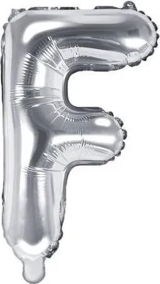 Obrázek produktu pro Fóliový balónek stříbrný 35cm písmeno F