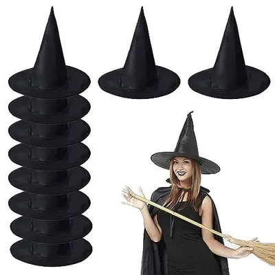 Zdjęcie produktu dla Kapelusz czarownicy czarny halloween kostium przebranie akcesoria
