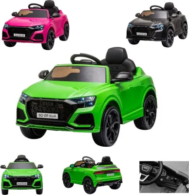 Obrázok produktu pre ES-Toys detské elektrické autíčko Audi RS Q8 s licenciou koženkové sedadlo EVA pneumatiky zelené