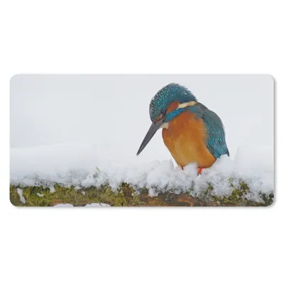 Produktbild von MuchoWow® Mauspad Mousepad Eisvogel - Schnee - Winter 60x30 cm - Mousepads - Maus Mat - Pad - Mausunterlage - Nachhaltig