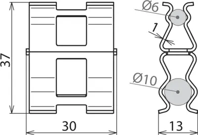 Produktbild von DEHN Clip Bewehrungsklemme, Stahl/blank, Rd 6mm, Rd 10mm, 1 Stk.