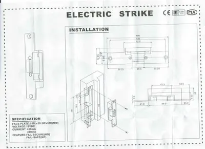 Obrázek produktu pro SEBURY BEL-005 (130NC), elektrický zámek, NC (SE-0NC)