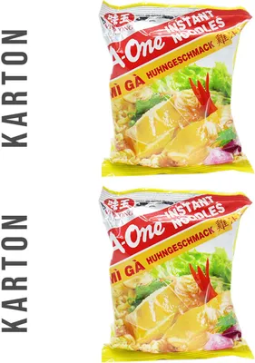Produktbild von A-One Instantnudel Huhn Geschmack 60er Pack (60x85g)