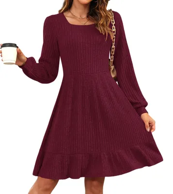 Productafbeelding van AUSELILY: Dames, gebreide jurk, herfstjurk, trui-jurk, winterjurken