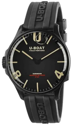 Produktbild von Herrenuhr Darkmoon Quarzwerk Edelstahl Kautschuk schwarz 50m wasserdicht