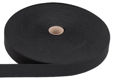 Produktbild von Bagum Gummiband Nähen 25m - Flaches Gummibänder 25mm, Elastisches Band aus Polyester und Latexfäden für Hosengummi, Haushalt, DIY, Elastikband