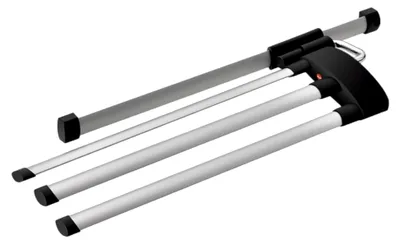Produktbild von Handtuchhalter | Secco Alu Line | Aluminium Handtuchtrockner | 3-armig | Schwenkbar & Ausziehbar | Platzsparend | Handtuchstange für Bad & Küche | Wand- und Seitenwandmontage