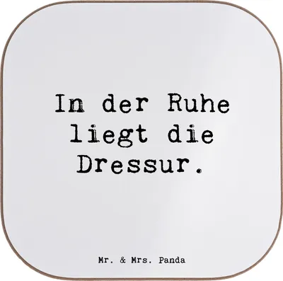 Produktbild von Mr. & Mrs. Panda Holzuntersetzer Spruch Reitlehrerin Ruhe - Weiß - Geschenk, kreative Geschenke, Untersetzer Glas, Losgelassenheit, bieruntersetzer, Gläser, Berufe, Beruf