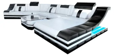 Produktbild von XXL Wohnlandschaft Turino CL-Form in Leder