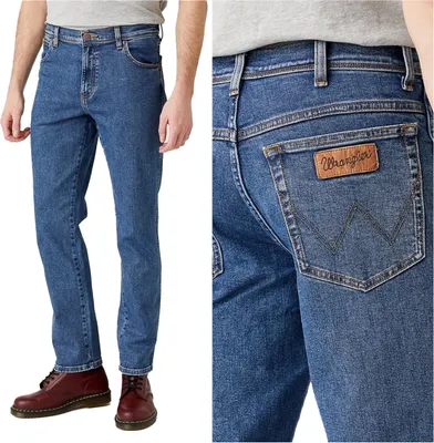 Produktbild von WRANGLER, Herren Jeanshosen, Slim fit, TEXAS SLIM, W35 L30, Blau, Jeans, baggyjeans, buggy