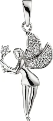 Produktbild von JOBO Anhänger Elfe Fee 925 Sterling Silber 16 Zirkonia Silberanhänger